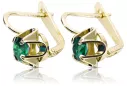  Emerald 14K Yellow gold Vintage craft vec018y